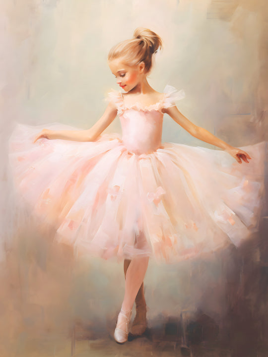 Kids - Little ballerina oil painting 3