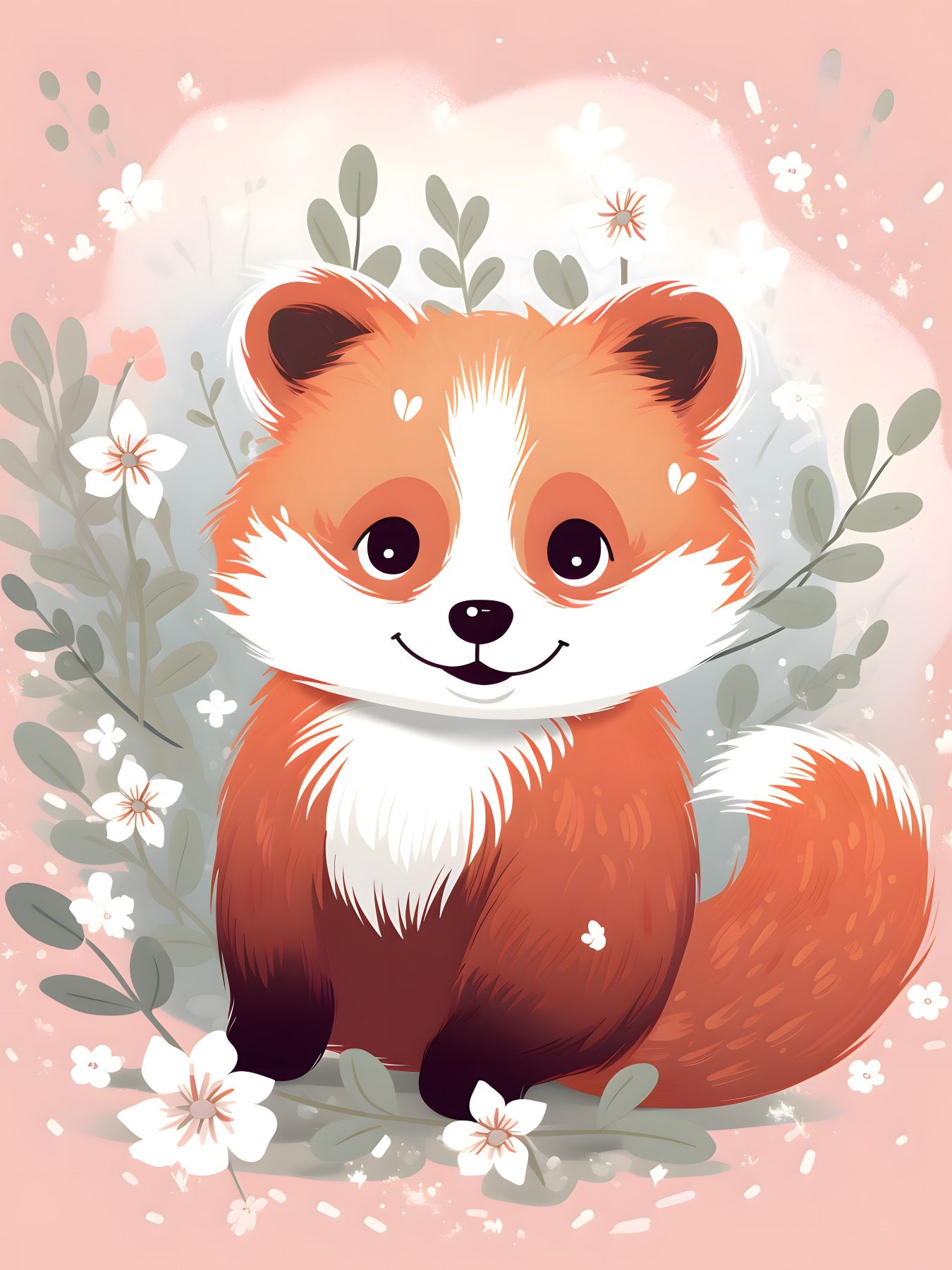 Kids - Red panda vecto art