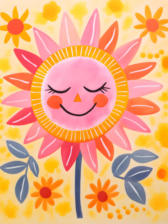 Kids - Sun folk art 1