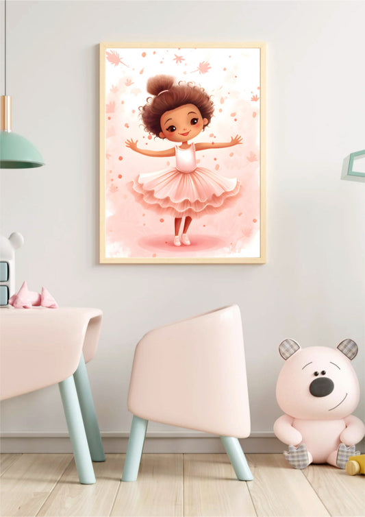 Kids - Little ballerina vector art 1