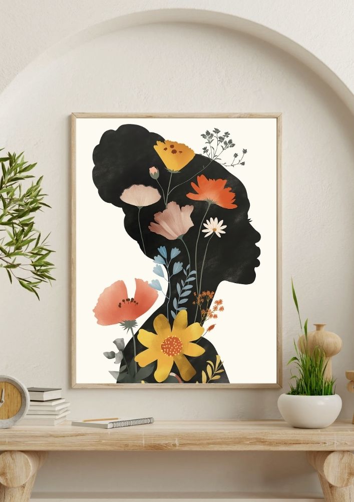 Tablou canvas în stil boho, feminin - 70 cm x 90 cm