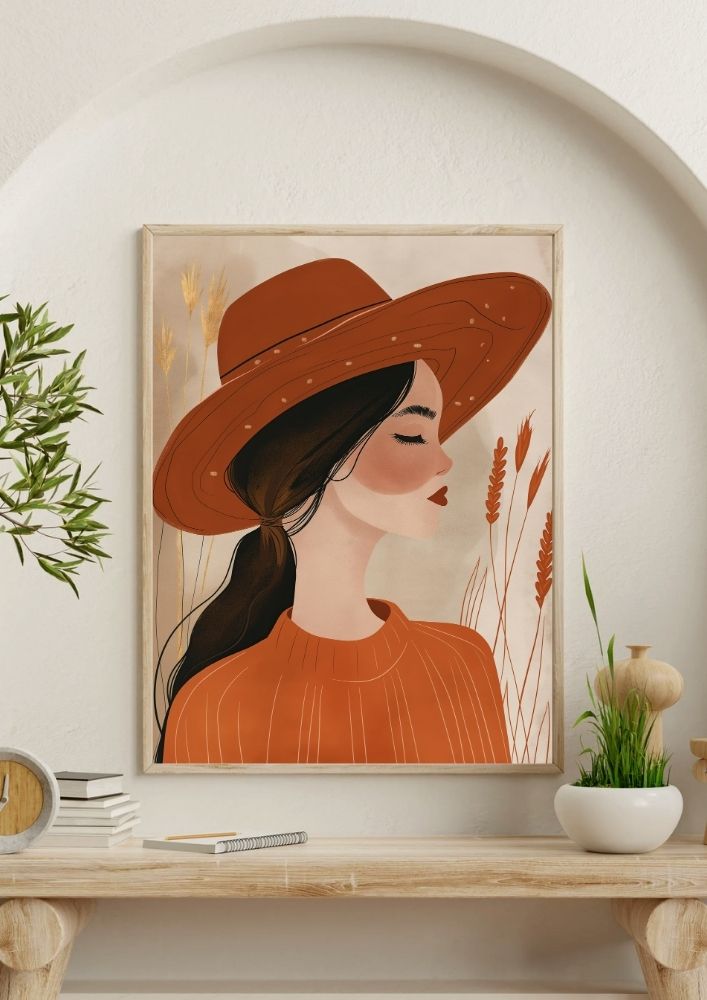 Tablou canvas în stil boho, feminin - 70 cm x 90 cm